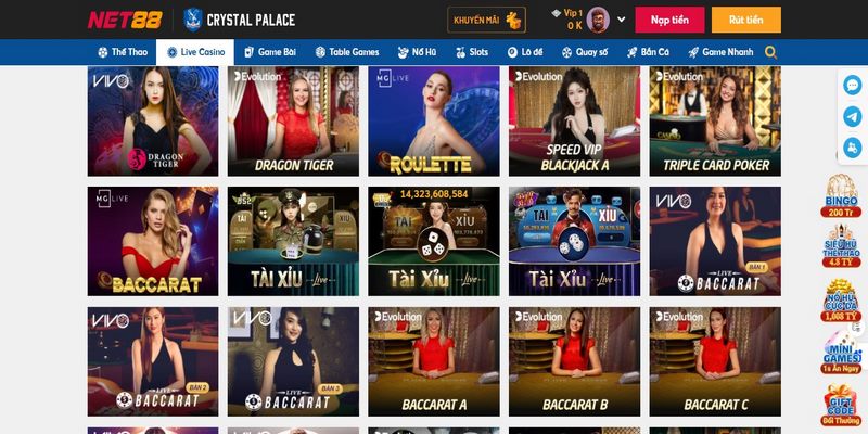 Chơi tại sảnh game NET88 mang đến nhiều lợi ích