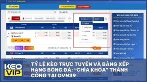 Tỷ Lệ Kèo Trực Tuyến Và Bảng Xếp Hạng Bóng Đá: “Chìa Khóa” Thành Công Tại OVN39